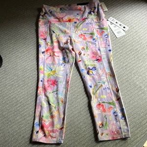 RBX capri length floral leggings